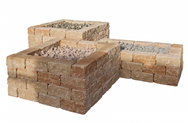 Mauerstein Modul Steinbeet creme gelb