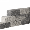 Mauerstein 30x15x12cm | Hellgrau-Anthrazit | getrommelt, 4-seitig gespalten