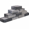 Mauerstein getrommelt in grau-anthrazit, 30x20x10 cm