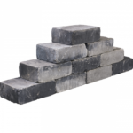 Mauerstein getrommelt in grau-anthrazit, 30x20x10 cm