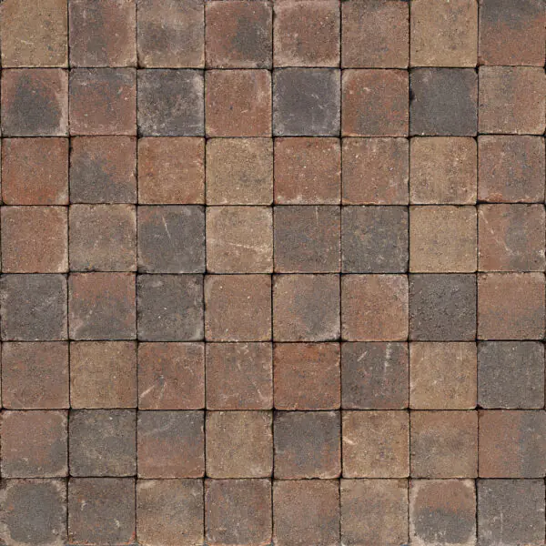 Altstadtpflaster rot-beige 15x15cm 8cm Stärke