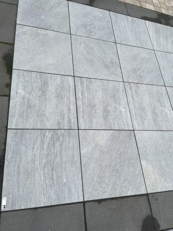 Keramikterrassenplatte 3 cm grau, 60x60cm, Palermo Grigio