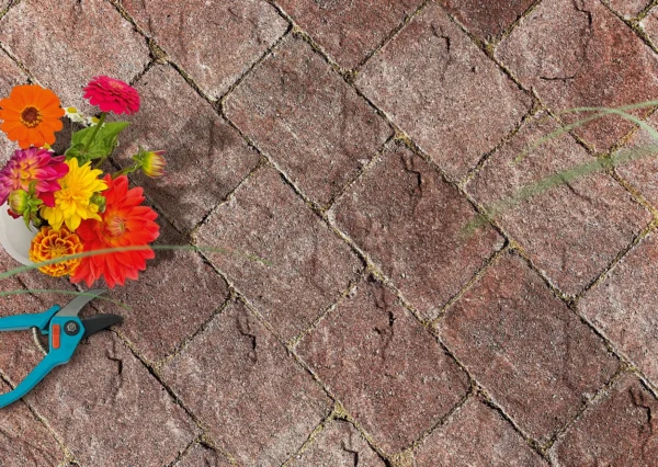 Antikpflaster Herbstlaub | 21×14×6 cm