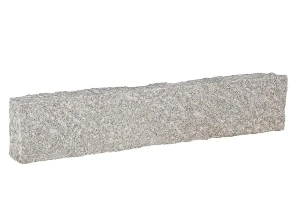 Granit Randstein hellgrau 8x20x100cm Granit-Randstein Silbergrau – hochwertige Naturstein-Einfassung in vielen Maßen