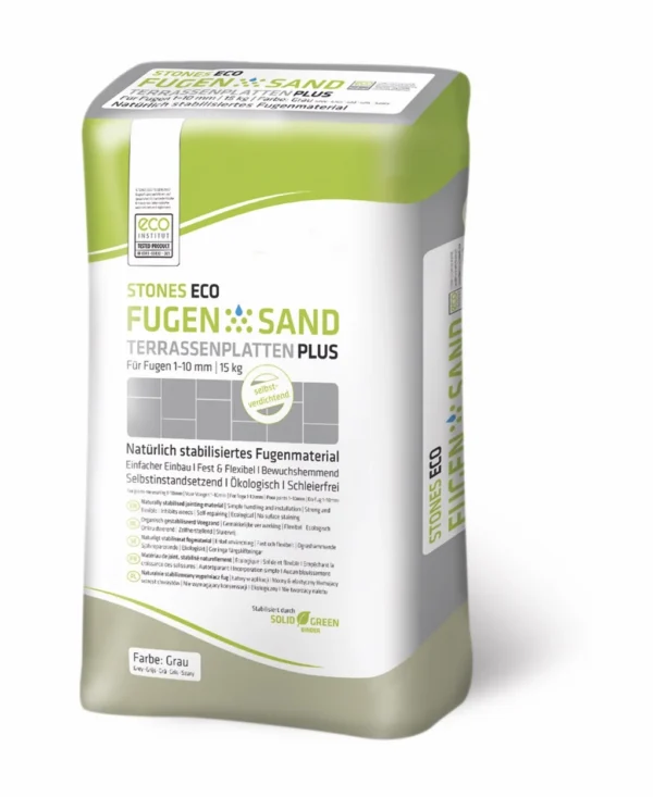 Fugensand Unkrautfrei Terrassenplatten Stones ECO Grau 15kg Sack