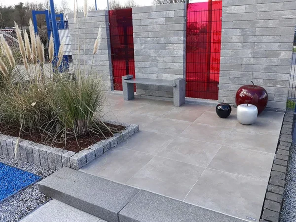 2015205_3 Keramikverbund-Terrassenplatte "Ceratio Concreto Quarzit" | 60x60x4cm