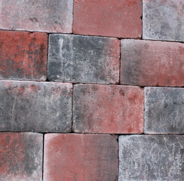 Rechteckpflaster rot-schwarz | 30×20×6 cm – rustikale Pflastersteine für stilvolle Außenflächen