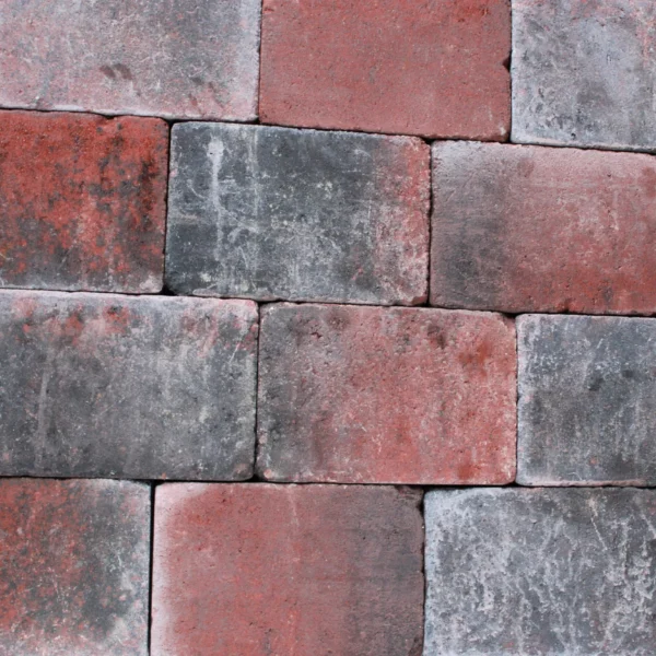 208943 Tambour 20x30x6 Rood-Zwart Rechteckpflaster rot-schwarz | 30×20×6 cm – rustikale Pflastersteine für stilvolle Außenflächen