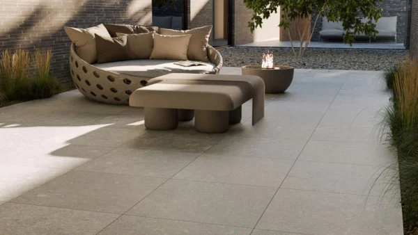Keramik-Terrassenplatte Grau "Ardenne" | 60x60x3cm