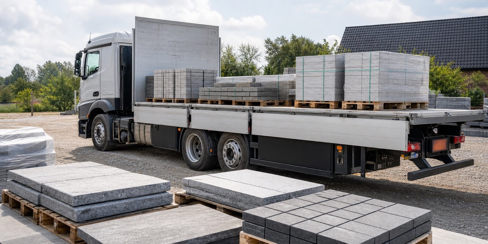 40 Tonnen Bordwand-LKW mit Palettenware