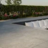 Keramik-Terrassenplatte Grau "Massa" | 120x120x2cm