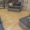 Keramik-Terrassenplatte Creme-Braun "Trentino Rio Sunrise" | 2cm - verschiedene Größen