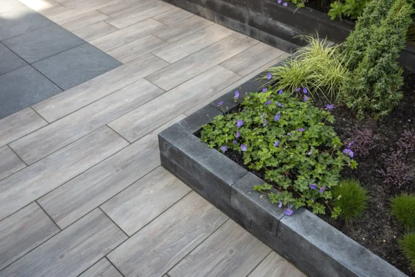 Keramik-Terrassenplatte Eiche-Braun "Woodlook" | 30x120x2cm