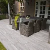 Keramik-Terrassenplatte Grau-Gekalkt "Woodlook" | 30x120x2cm