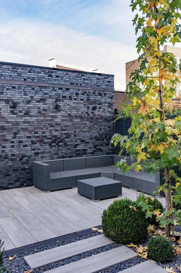 Keramik-Terrassenplatte Grau-Gekalkt "Woodlook" | 30x120x2cm