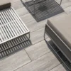 Keramik-Terrassenplatte Grau-Gekalkt "Woodlook" | 30x120x2cm