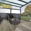 Keramik-Terrassenplatte Creme-Braun "Woodlook" | 30x120x2cm
